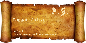 Magyar Zella névjegykártya